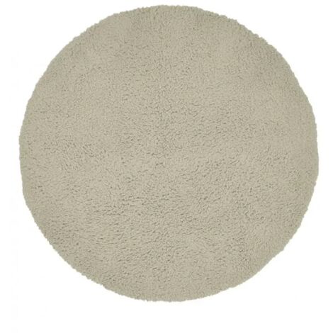 Tapis sherpa rond uni D 120 cm vert - NUAGE 3308