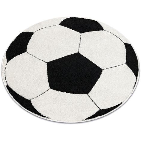 Tapis SILVER cercle PIŁKA football noir - blanc black cercle 120 cm