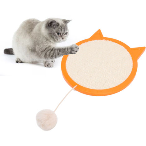 Tapis Sisal pour Chat avec Ventouses Fortes - Tapis de Griffure Protège Meubles - Modèle A - Tapis Sisal ABS 32x29.3cm avec 4 Ventouses