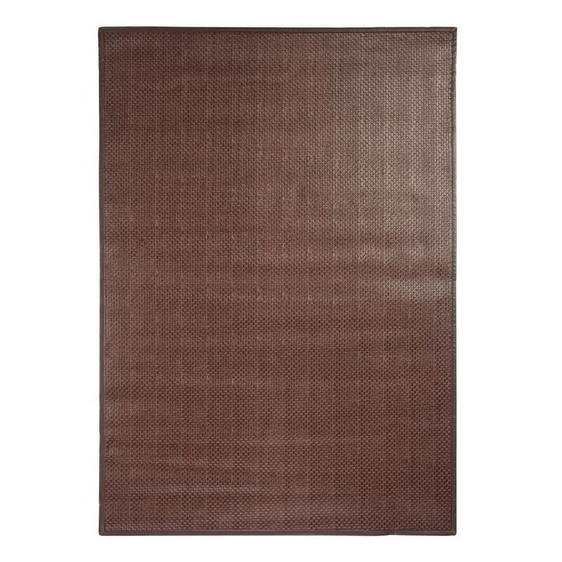 Thedecofactory - skin - Tapis tissé plat en cuir chocolat 120x170