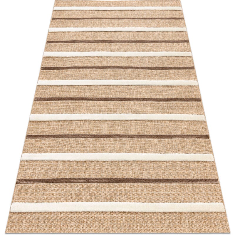 Rugsx - Tapis spark 0686A beige / crème - Lignes, sisal, structurel beige 80x150 cm