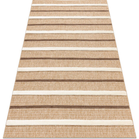 Tapis SPARK 0686A beige / crème - Lignes, sisal, structurel beige 80x150 cm