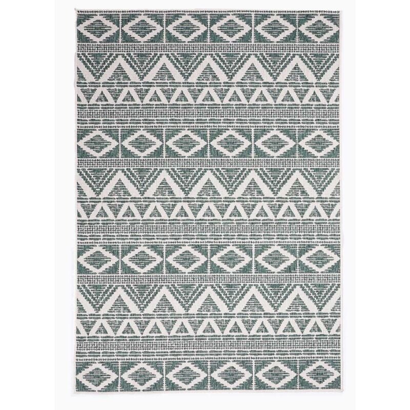 Tapis extérieur, kilim reversible EX1 skio 60x110 vert