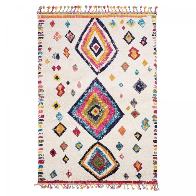 Unamourdetapis - Tapis berbère motif ethnic 160x230 ivoire ourika 4
