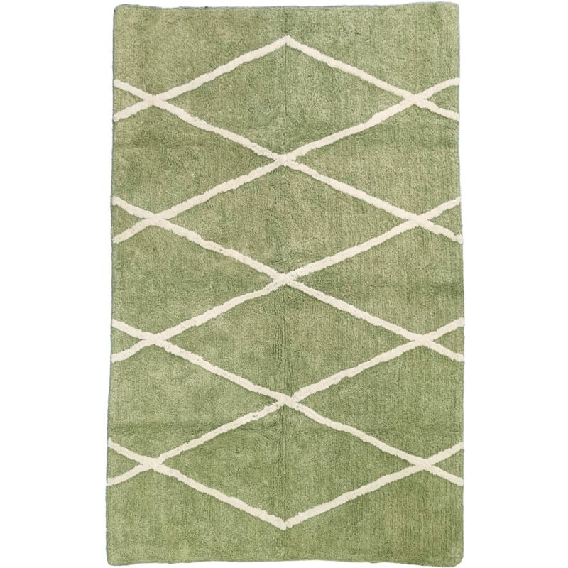 Future Home - Tapis déco type berbère en coton tufté 100x150cm