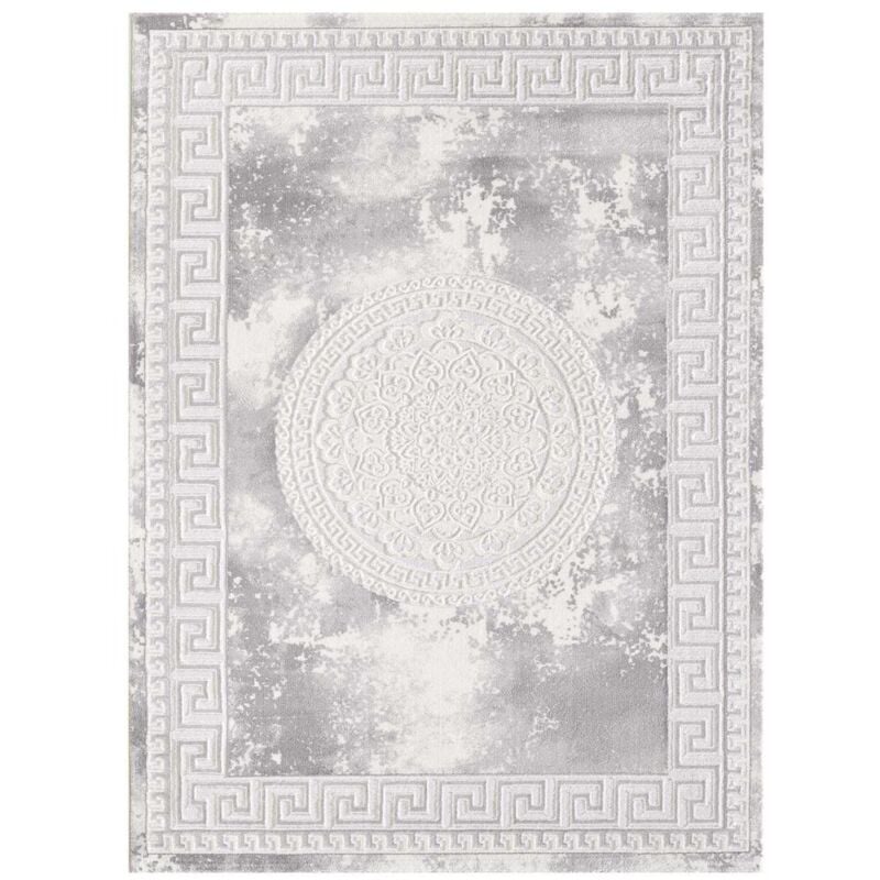 Unamourdetapis - Tapis oriental 80x150 gris clair rectangle motif ancestral alan