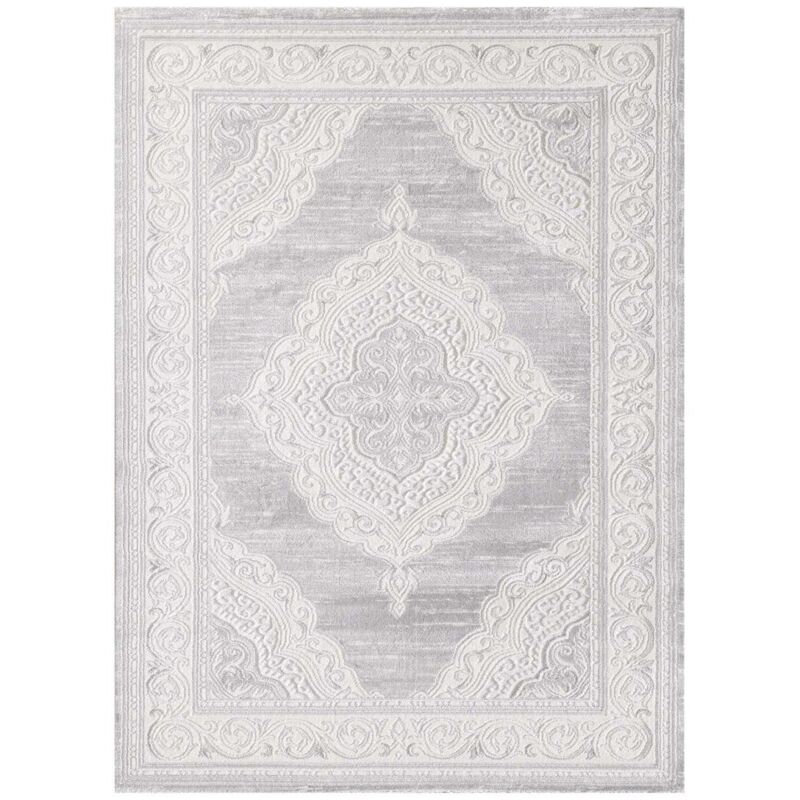 Unamourdetapis - Tapis oriental 80x150 gris clair rectangle motif ancestral falan