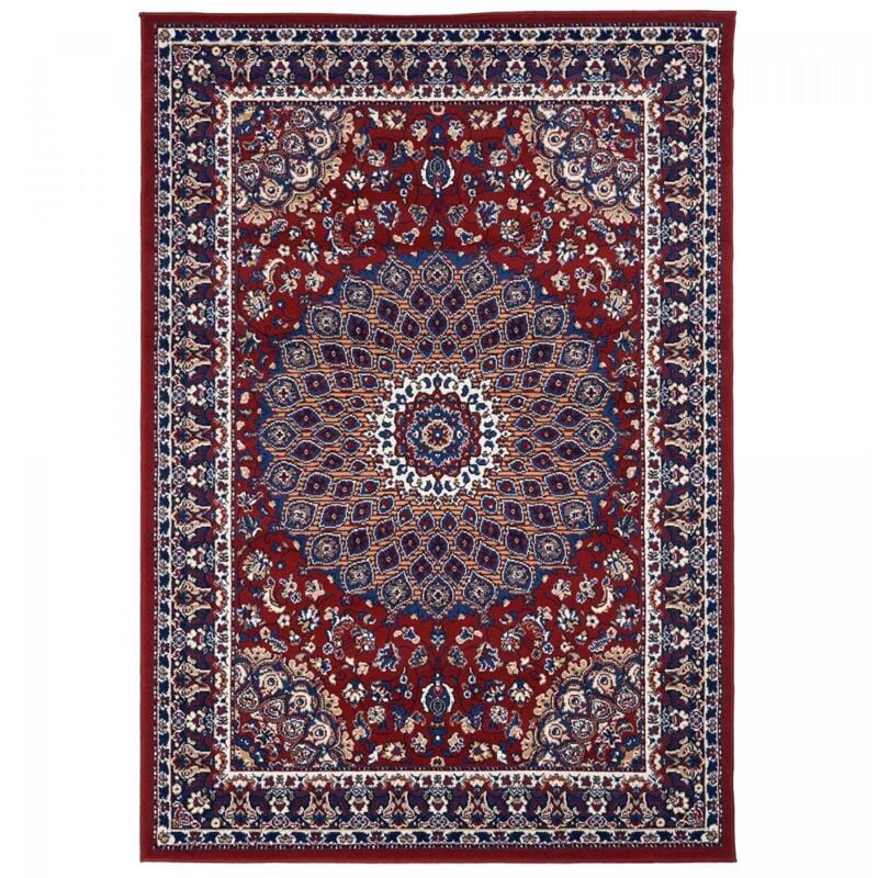 Unamourdetapis - Tapis oriental 80x150 crème et rouge rectangle motif ethnique AF1 rosor
