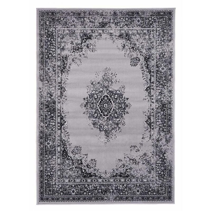 Unamourdetapis - Tapis oriental 160x230 noir rectangle motif ethnique af vintor