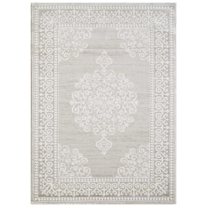 Unamourdetapis - Tapis oriental 80x300 beige rectangle motif ancestral mirali
