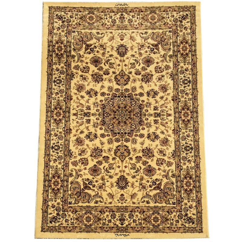Unamourdetapis - Tapis oriental 120x170 beige rectangle motif ancestral aklim