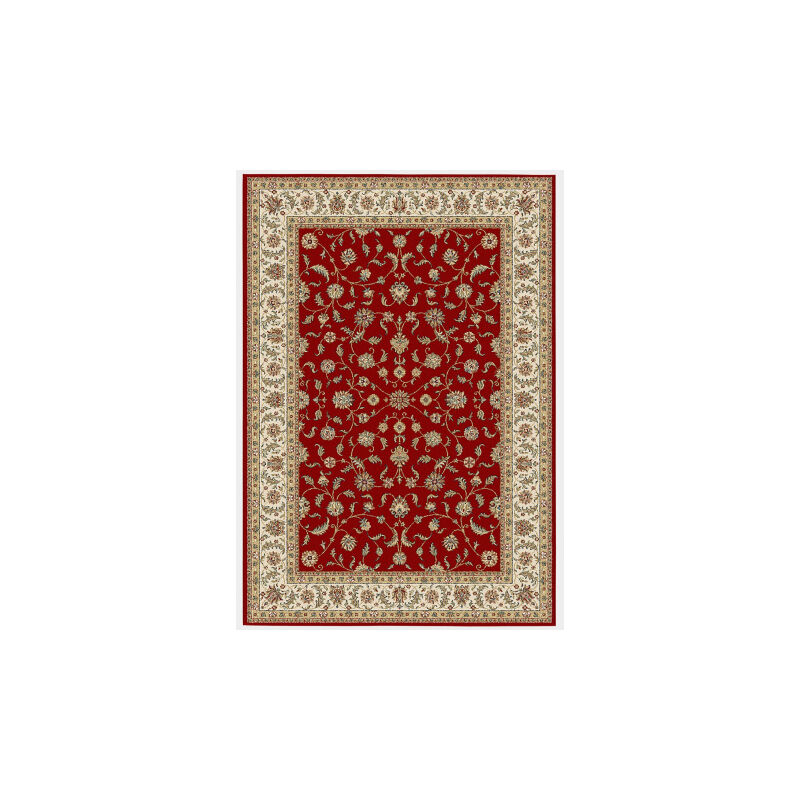 Tapis style persan en velours ras - Kiana - Rouge antique - 120 x 170 cm