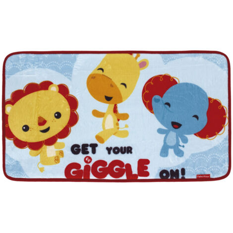 Tapis super doux Fp Lion, Girafe, Eléphant - 45x75cm