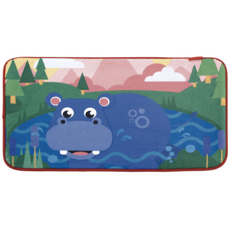 Tapis super doux pour la chambre motif Hippopotame - 45x75cm