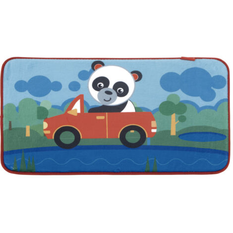 Tapis super doux pour la chambre motif Le Panda en voiture 45x75cm