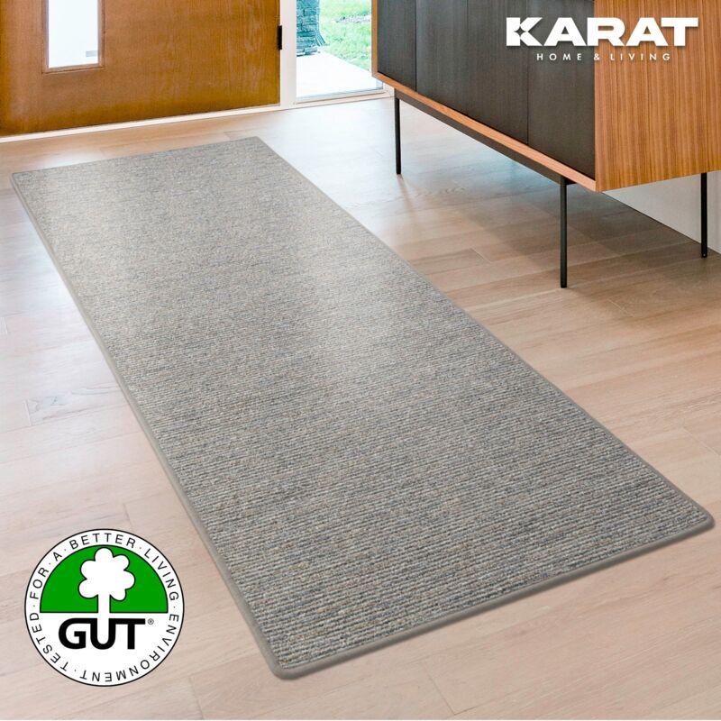Floordirekt - Tapis sur mesure Geneva Gris argenté Largeur : 80 x 200 cm