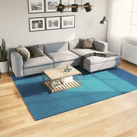 Tapis-Tapis de salon-Tapis Chambre OVIEDO à poils courts turquoise 200x280 cm 641103