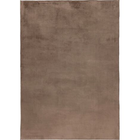 Tapis taupe à poils courts robuste antidérapant - 300 x 80 cm