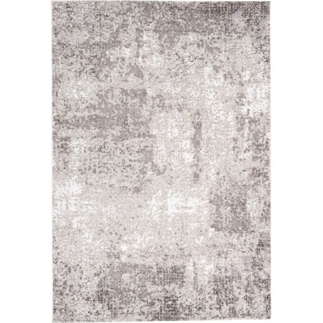 Tapis taupe design 3d effet relief intérieur - 170 x 120 cm
