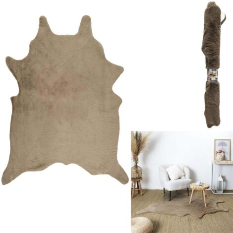 Tapis Taupe Fourr Forme Animal 120x158cm