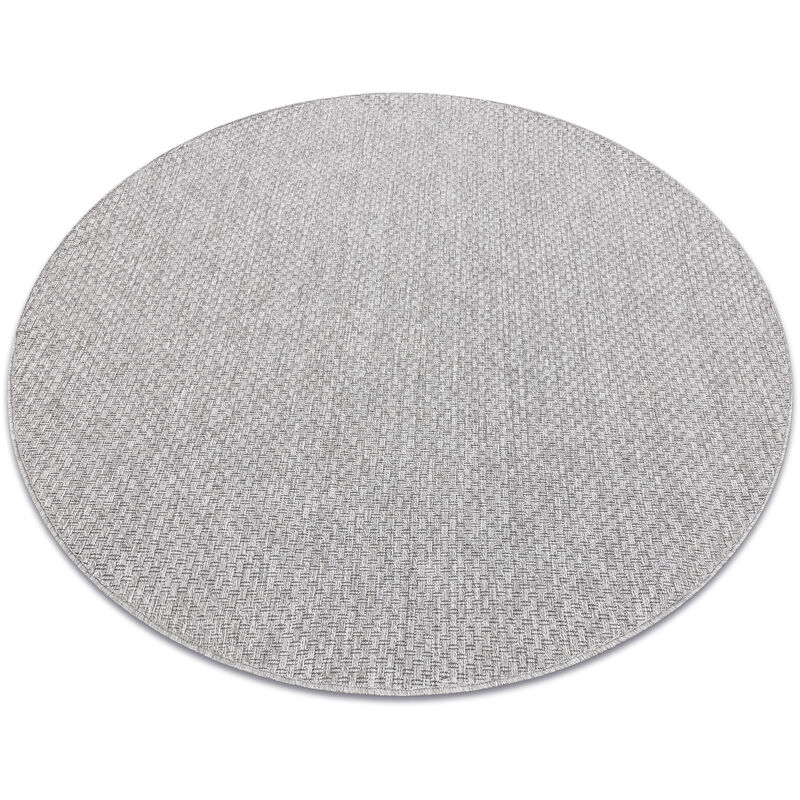 Rugsx - Tapis timo 6272 cercle sizal extérieur gris clair grey cercle 120 cm