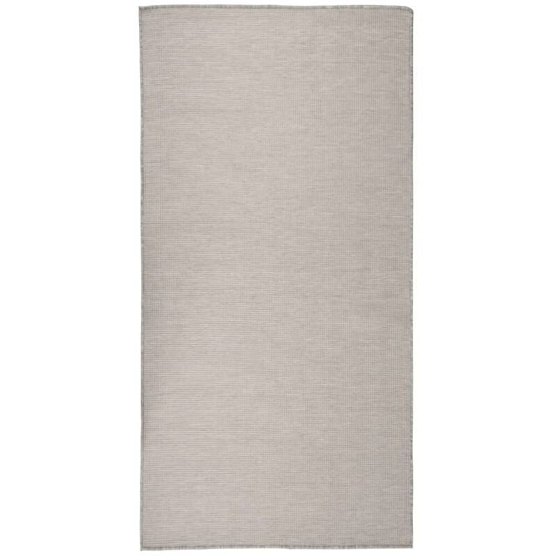 Vidaxl - Tapis à tissage plat d'extérieur 100x200 cm Taupe