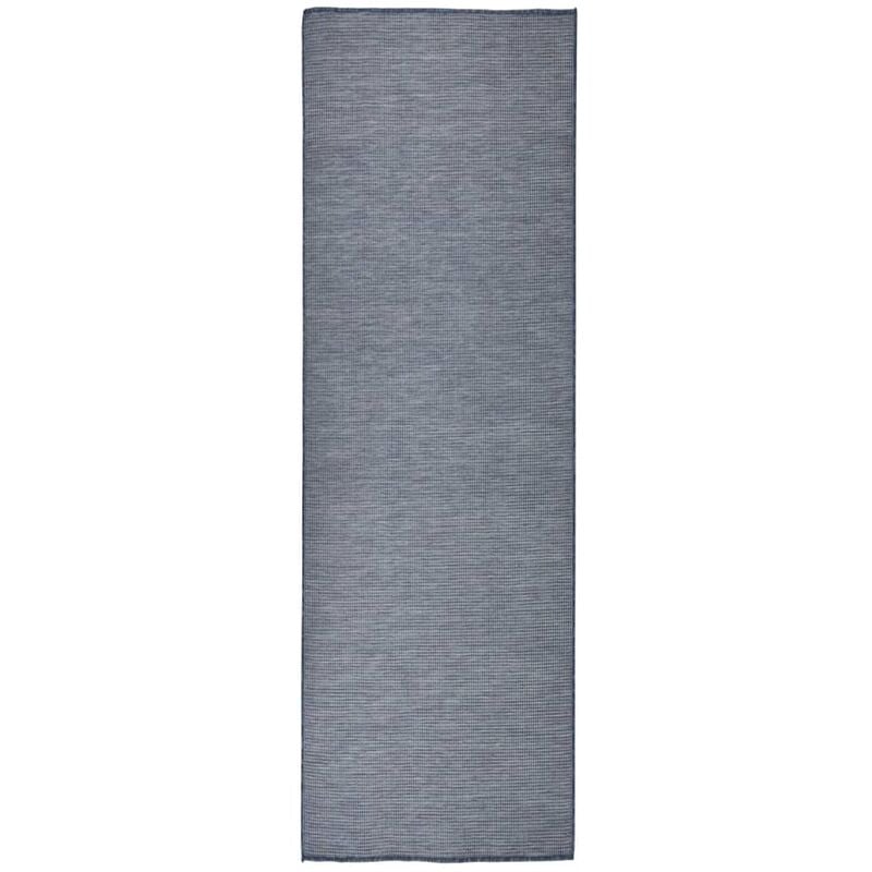 Vidaxl - Tapis à tissage plat d'extérieur 80x250 cm Bleu