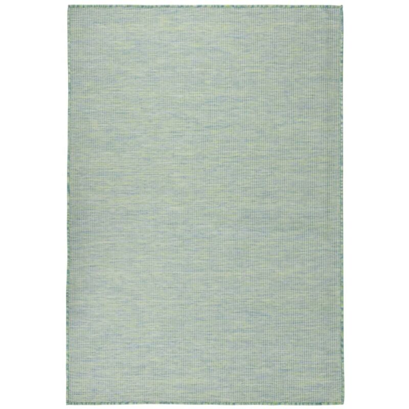 Tapis à tissage plat d'extérieur 160x230 cm Turquoise