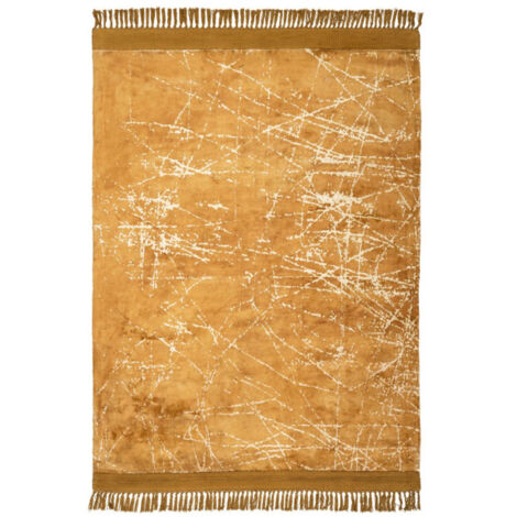 Tapis Tissé à la Main Imprimé "Dolce Vita III" Or 80 x 150 cm