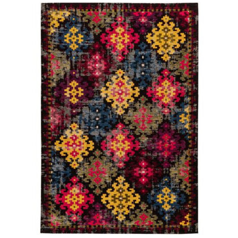 Tapis Tissé à Motifs "Primavera" Multicolore 80 x 150 cm