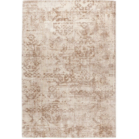 Tapis Tissé à Poils Courts "Puerto" Beige & Crème 80 x 150 cm