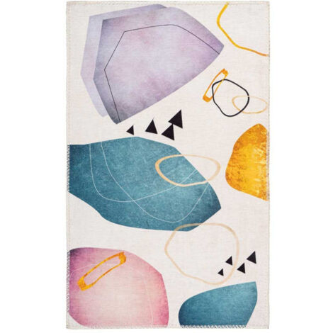 Tapis Tissé à Poils Plats "Picassa II" Multicolore 200 x 290 cm