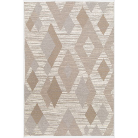 Tapis tissé en polyester recyclé et jute - Jaï - Marron - 160 x 230 cm