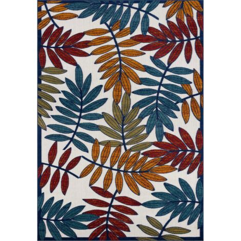 Tapis tissé extérieur intérieur Cabana Feuille - 160 x 230 cm