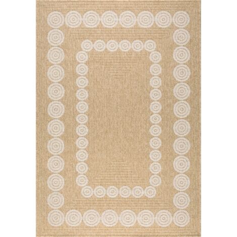 Tapis tissé extérieur intérieur Nature Jute - 50 x 50 cm