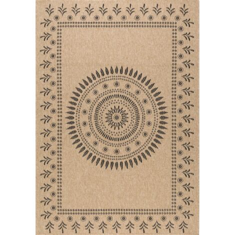 Tapis tissé extérieur intérieur Nature Jute - Rond Ø 120 cm