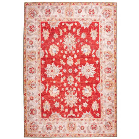 Tapis Tissé Imprimé Oriental "Fayo" Rouge 190 x 290 cm
