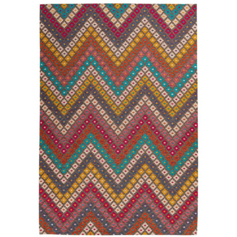 Tapis Tissé Imprimé "Primavera" Multicolore 80 x 150 cm