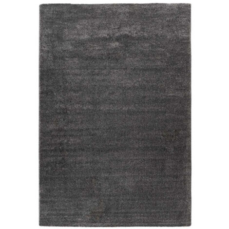 Tapis Tissé Shaggy à Poils Longs "Nila" Anthracite 80 x 150 cm