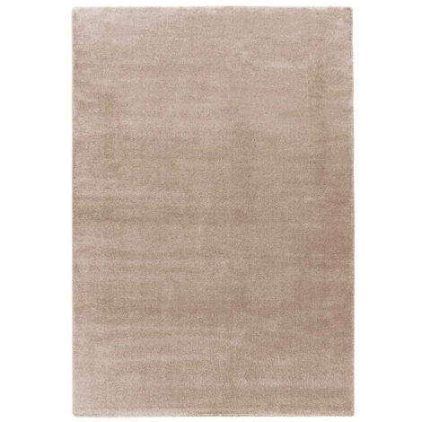 Tapis Tissé Shaggy à Poils Longs "Nila" Taupe 120 x 170 cm