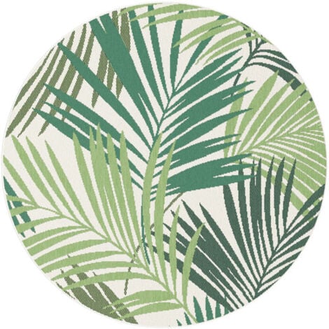 Tapis Tropical Rond - Intérieur / Extérieur - diamètre 160 cm
