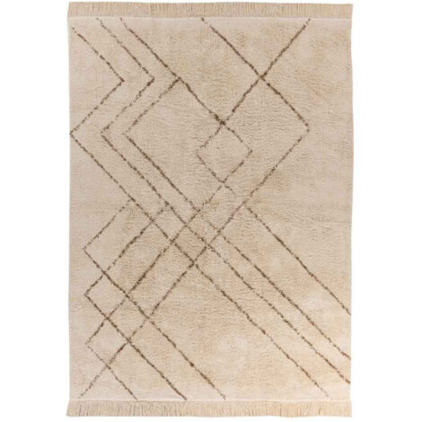 Tapis Tufté à la Main Ethnique "Mylen IV" Beige 160 x 230 cm