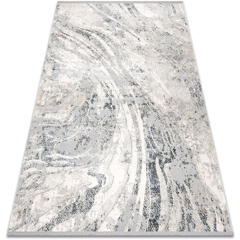 Tapis TULS structural, franges 51328 vintage, abstraction ivoire / gris  beige 180x270 cm