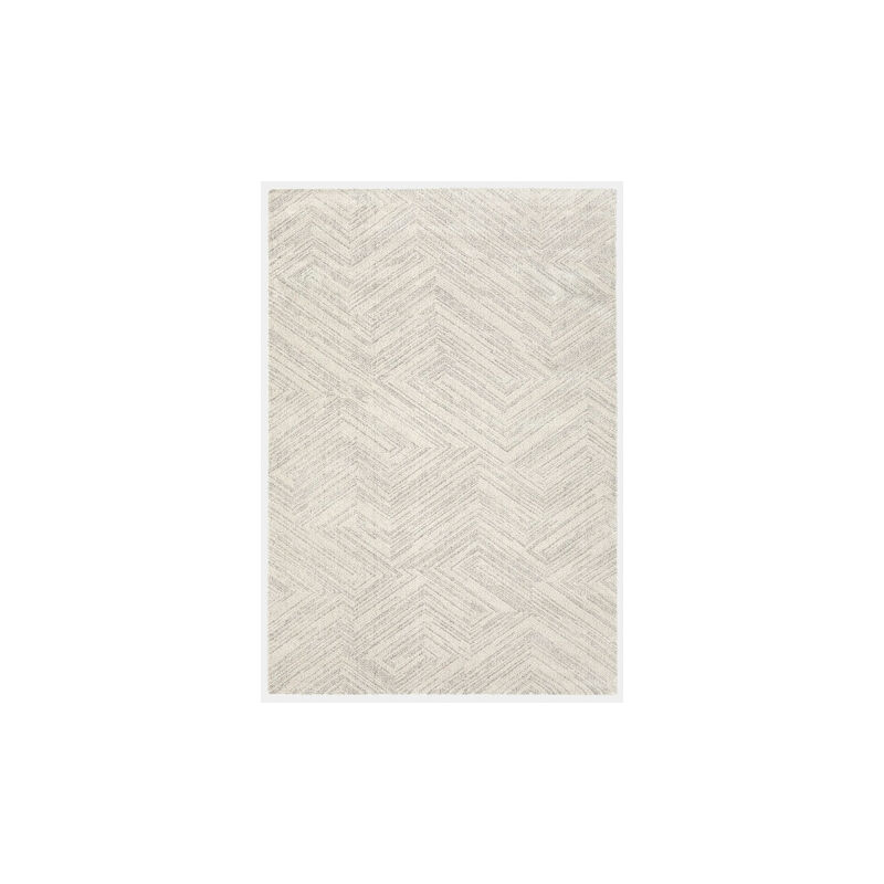 Tapis ultra-doux - Minimaliste - Crème dessin graphique gris - 120 x 170 cm