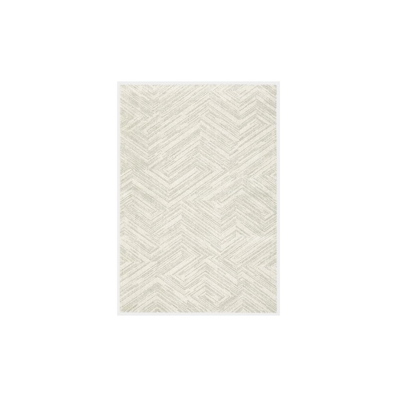 Décoweb - Tapis ultra-doux - Minimaliste - Crème dessin graphique clair - 80 x 150 cm