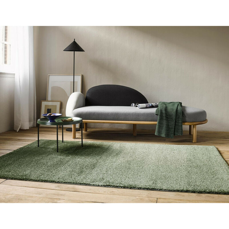 Esprit - Tapis uni à courtes mèches design California Vert 120x170