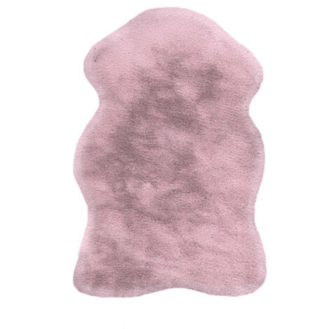 Tapis Uni Doux Poils Longs "Rabbit" 60x90cm Rose