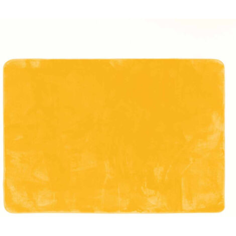 Tapis Uni en Flanelle "Flanou" 120x170cm Jaune