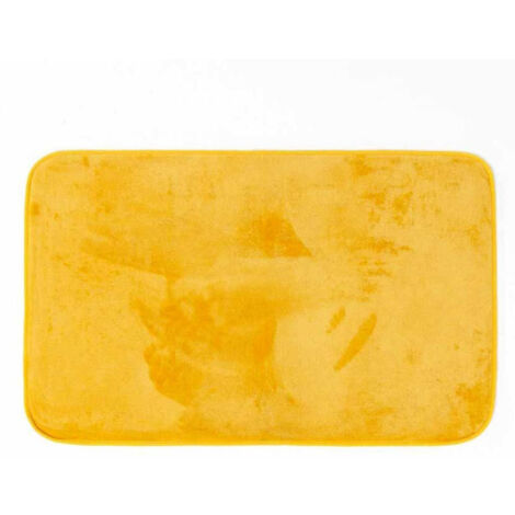Tapis Uni en Flanelle "Flanou" 50x80cm Jaune