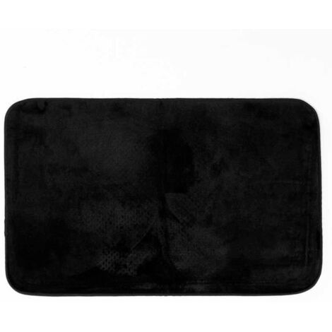 Tapis Uni en Flanelle "Flanou" 50x80cm Noir